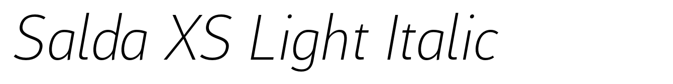 Salda XS Light Italic